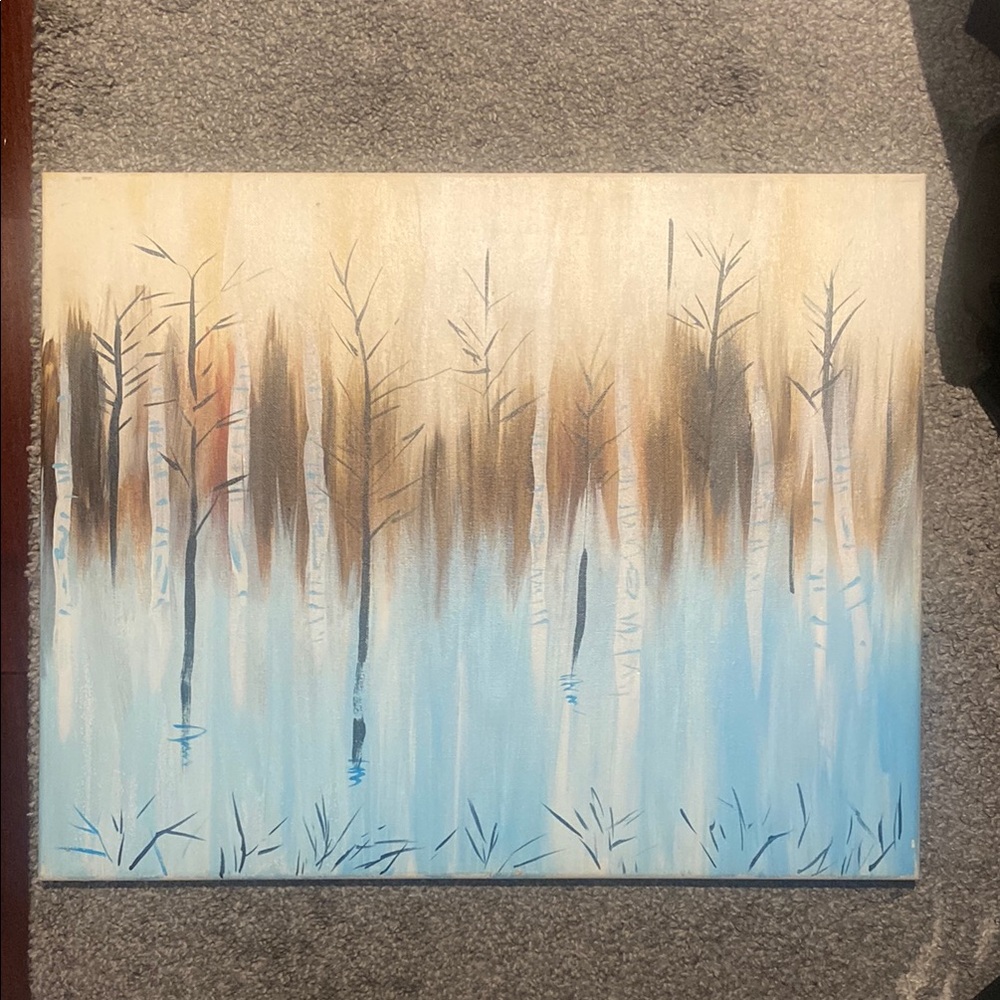 Serene Forest Reflection Canvas Art